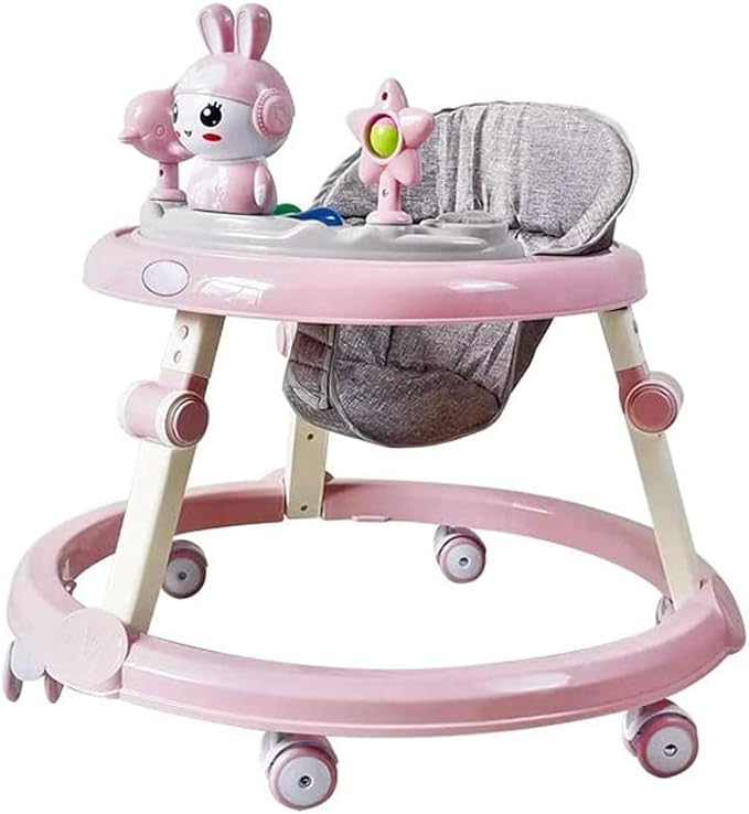 Andador de color rosa para bebé