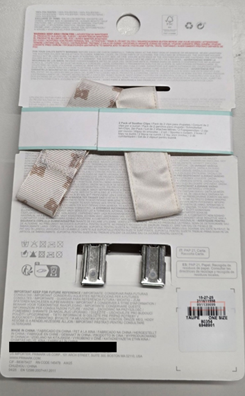 Primark Recalls Little Bear 2-Pack Soother Clips Due to Choking and Laceration Hazards