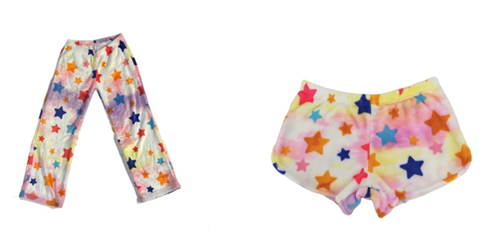 Recalled Star Pajama Pants and Shorts