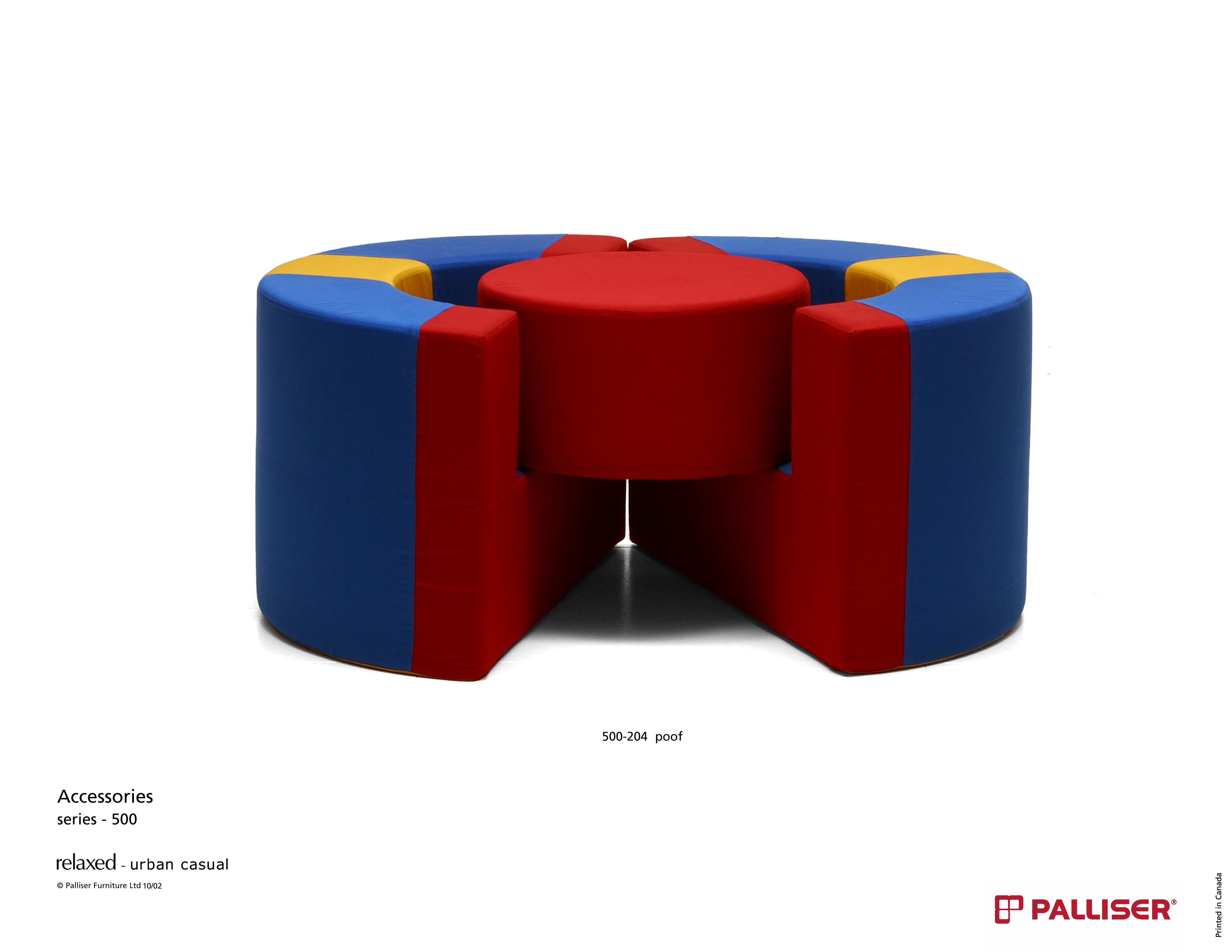 "Poof" Chairs and Table Set