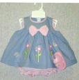 Infant girls' garments and sandals