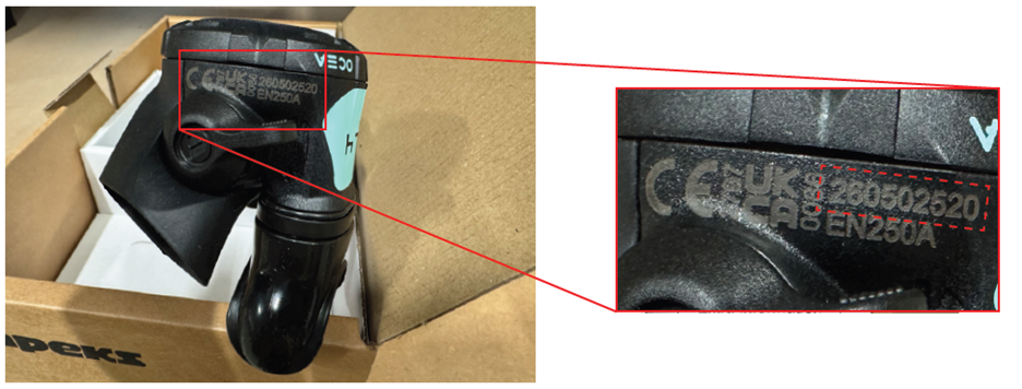 Location of Serial Number Etched on Recalled Regulator