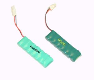 NiMh battery packs used with certain Megatech radio-controlled airplanes