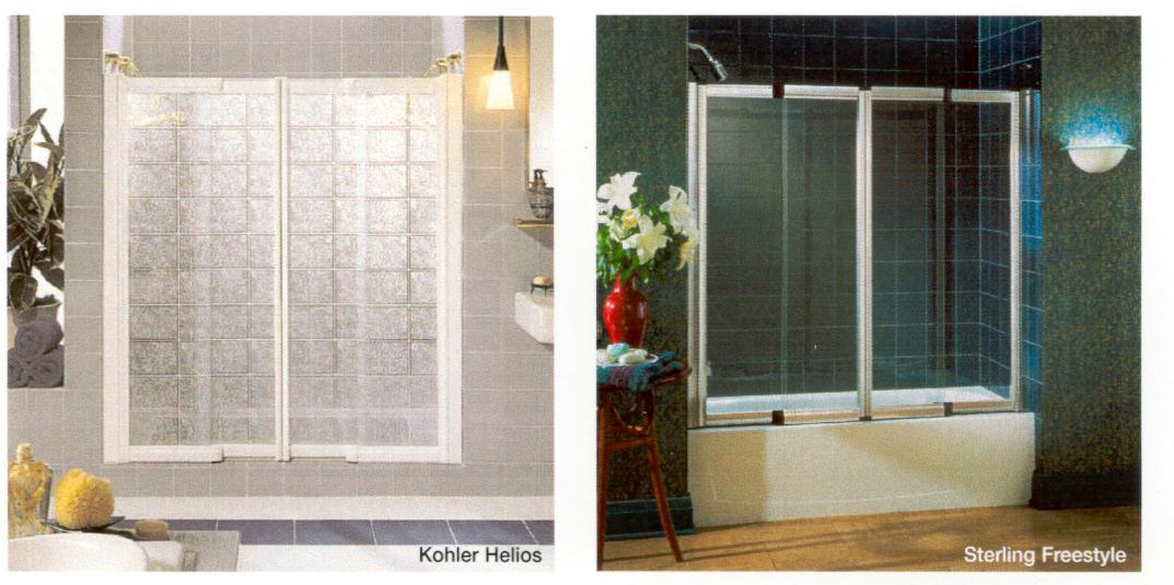 Kholer Helios and Sterling Freestyle Shower Doors