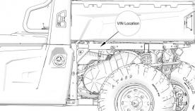 Vehicle identification number (VIN) location on the ROVs