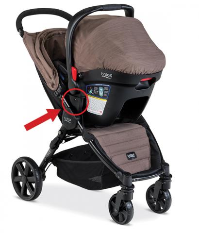 B-Agile 4 stroller (in travel system mode)