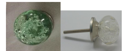 Recalled Bubble Glass Style drawer knob.