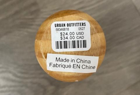 Location of SKU number on Margo Candle Holder - Medium