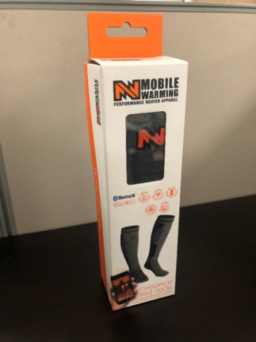 Mobile Warming Performance Heated Socks – front of box