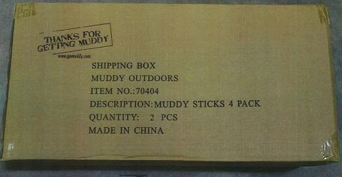 Muddy Outdoors climbing sticks packaging