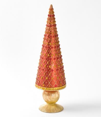 Decorative Christmas Tree 17in Red