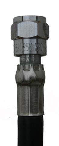 “CE EN 250 230” is stamped on the female fitting