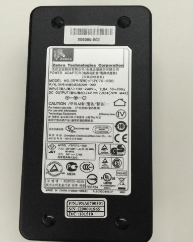 PSU 808099-002 used with P100 Series Printers