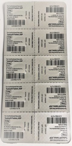 Recalled Dr. Reddy’s Tadalafil Tablets 5 mg 