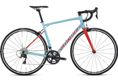 2018 Specialized Allez Elite in Gloss Light Blue/Rocket Red