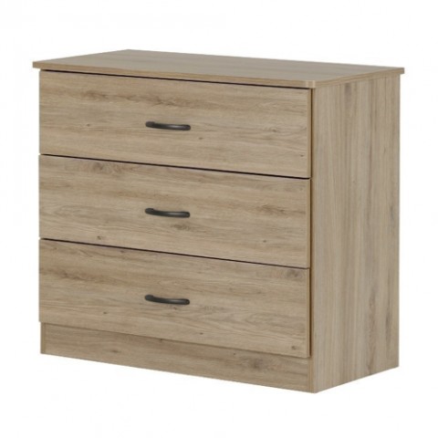 Libra style 3-drawer chest in rustic oak