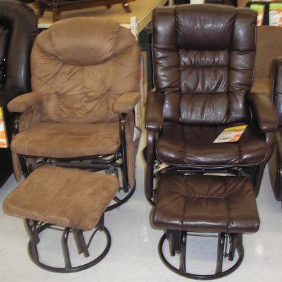 reclining glider chair with ottoman
