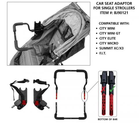 baby jogger city mini gt double car seat adapter