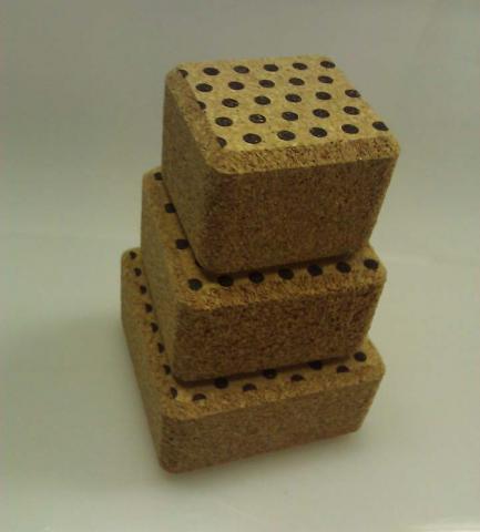 large cork blocks