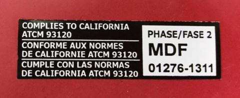 Label underneath table