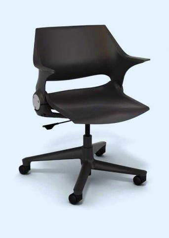 Steelcase swivel chair 2 (blue)