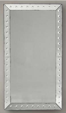 Rectangle framed Venetian style glass mirror