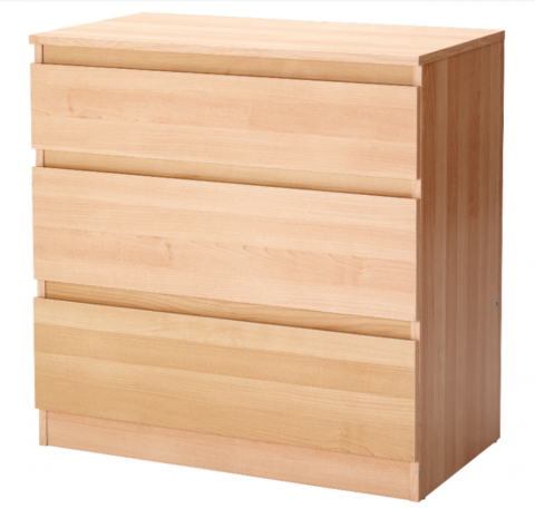 Recalled IKEA KULLEN 3-drawer chest