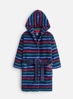 Z_ODRROBAN-NAVMSTP Navy robe with red and green stripes 100% polyester 1 through 12