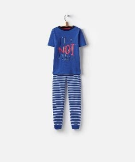Y_ODRKIPWELL-DAZZBLU Blue short sleeved pajama 97% cotton 3% elastane 1 through 12