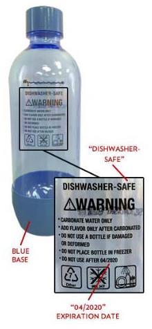 Recalled SodaStream carbonating bottles