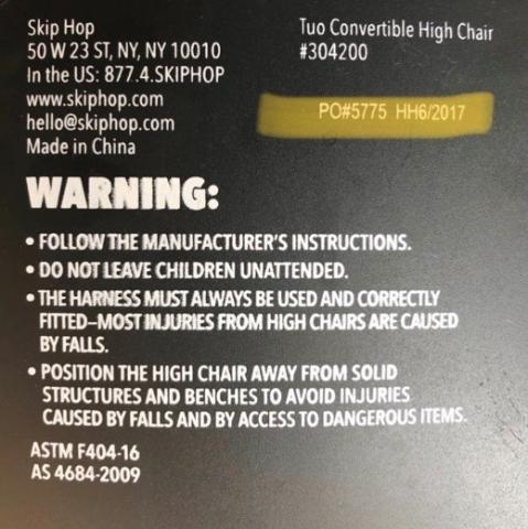 The style number and date code can be found on the back of the chair.