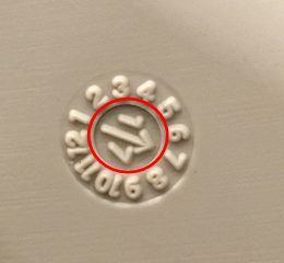 The two numbers in the middle next to the arrow represent the year of the manufacturing/date code. (Years 2013-2018 are recalled.)