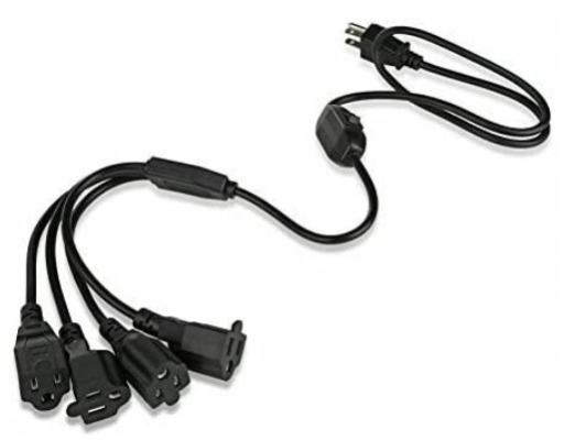 Recalled Homerygardens™ 4-Outlet, 6’ Foot Long Indoor and Outdoor Extension Cord Splitter