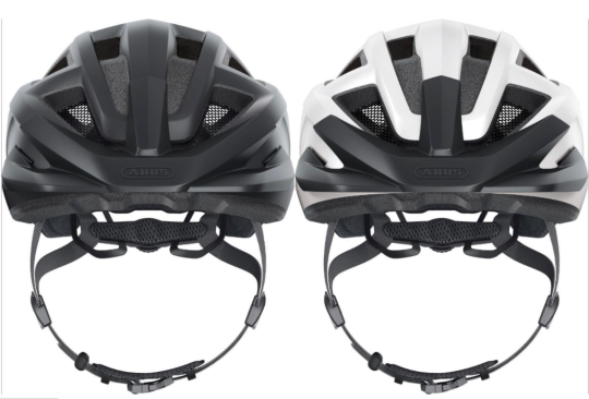 Recalled ABUS ACM (MountZ) helmet front in velvet black and polar white colors
