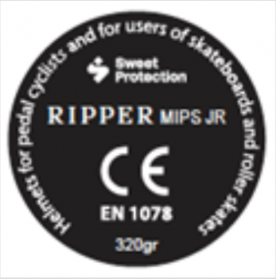 Recalled RIPPER MIPS Jr. model name label 