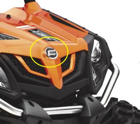 CFMOTO logo is located in the center of the front grille