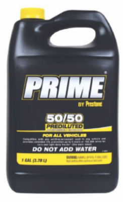 Recalled PRIME AMAM 50/50 Antifreeze