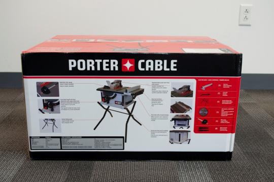 Packaging for recalled PCX362010 table saw