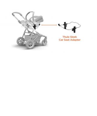 Recalled Thule Sleek Car Seat Adapter for use with a Thule Sleek stroller and a Chicco car seat.