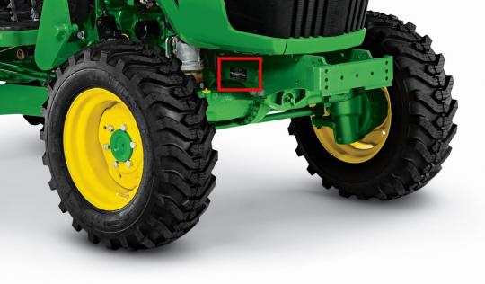 Serial number location of recalled John Deere 4R compact utility tractors
