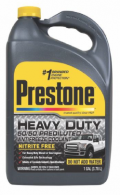 Recalled PRESTONE Heavy Duty Antifreeze 50/50