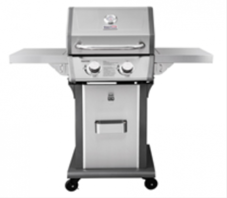 Front View of Recalled Patio 2-Burner Gas Grill in Silver