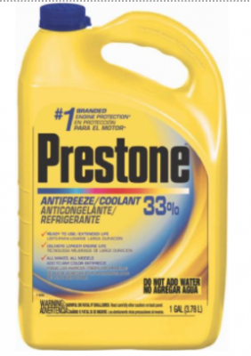 Recalled PRESTONE AMM 33% Export Antifreeze