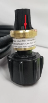 Location of Date Code on Gas Regulator (look for “1923” through and including “2030”)