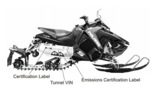 Vehicle Identification Number (VIN) location in the right side of the tunnel
