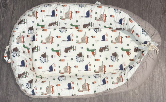 Recalled BBWOO Baby Lounger in Gray Dinosaur