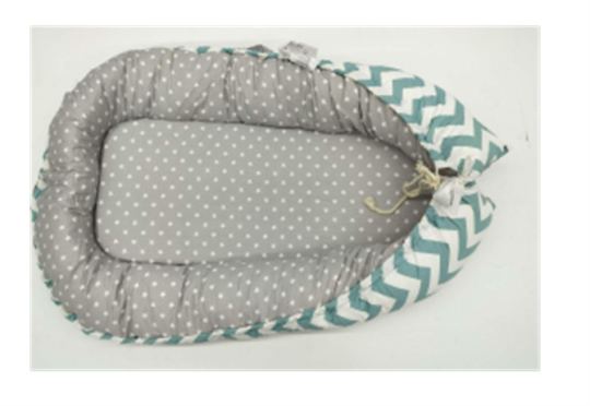 Recalled BBWOO Baby Lounger in Green Line