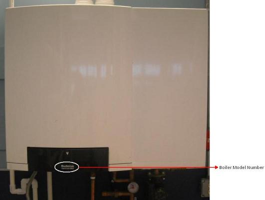 Boiler with model number