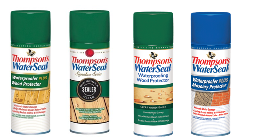 Recalled Thompson’s WaterSeal Aerosol Wood and Masonry Protectors