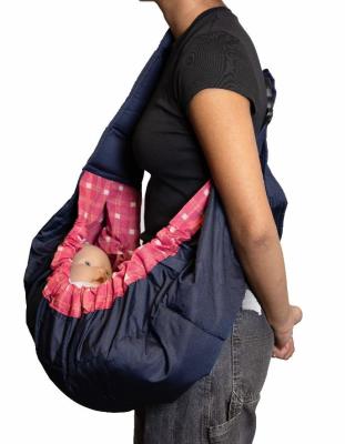 Carolily Finery Sling Carrier with pink and white plaid inner fabric